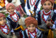 Khasi boys dressed in traditional costume
