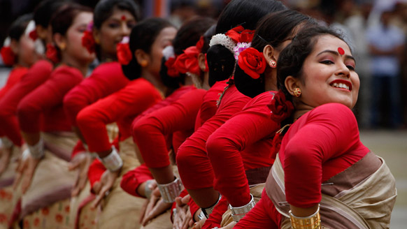 Bihu harvest folk dance of Assam