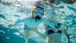 Girl enjoying scuba diving